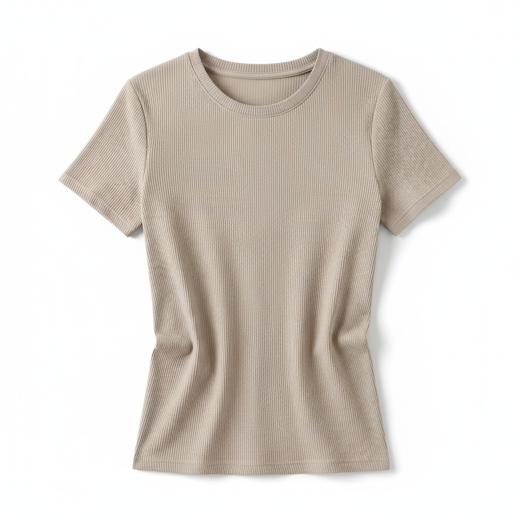 Women's Ribbed Fitted Tee